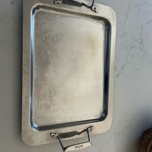 Premium Silver  Tray with Handle from all-clad